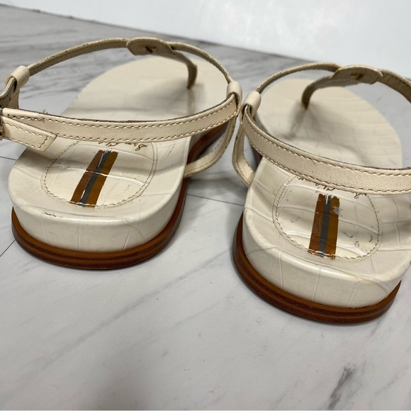 Sam Edelman Naomi Modern Ivory Crocodile Leather Sandal 6 1/2 M - Picture 4 of 14